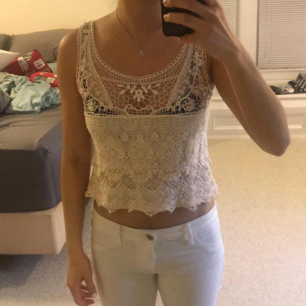 Bohemian style top with mid drift showing
